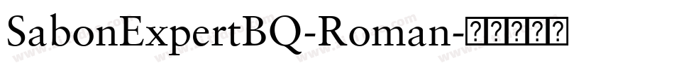 SabonExpertBQ-Roman字体转换