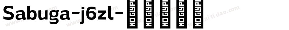 Sabuga-j6zl字体转换