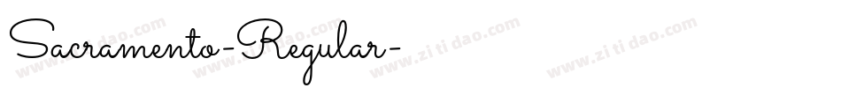 Sacramento-Regular字体转换