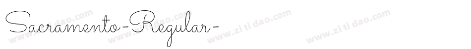 Sacramento-Regular字体转换