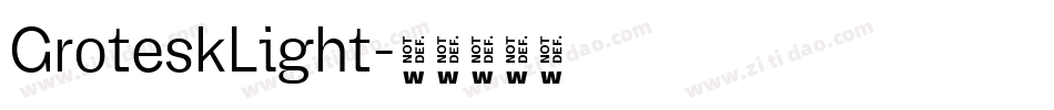 GroteskLight字体转换