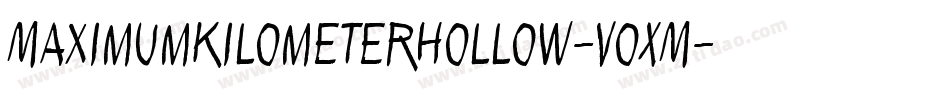 MaximumKilometerHollow-voXM字体转换