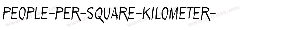 People-per-square-kilometer字体转换