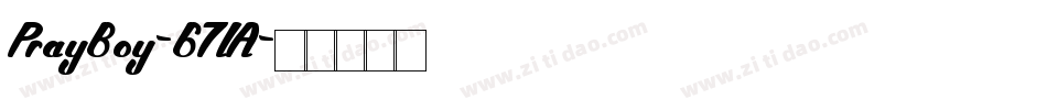 PrayBoy-67lA字体转换
