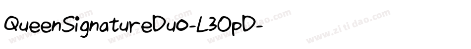 QueenSignatureDuo-L3OpD字体转换