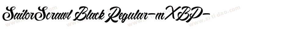 SailorScrawlBlackRegular-mXBP字体转换