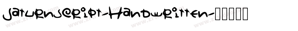 Saturnscript-Handwritten字体转换