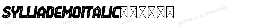 SylliaDemoItalic字体转换