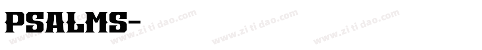 Psalms字体转换