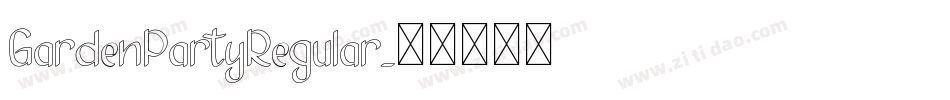 GardenPartyRegular字体转换