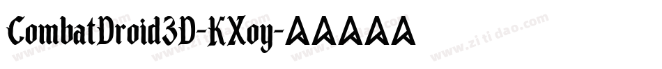 CombatDroid3D-KXoy字体转换
