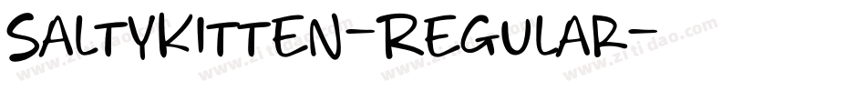 SaltyKitten-Regular字体转换