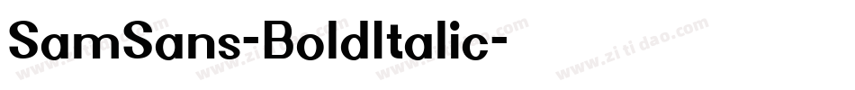 SamSans-BoldItalic字体转换