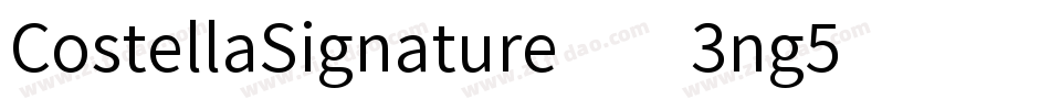 CostellaSignature-x3ng5字体转换