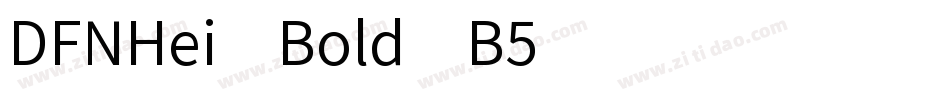 DFNHeiXBold-B5转换器字体转换
