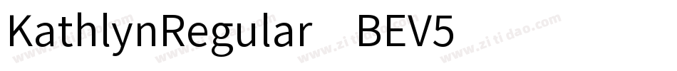 KathlynRegular-BEV5字体转换