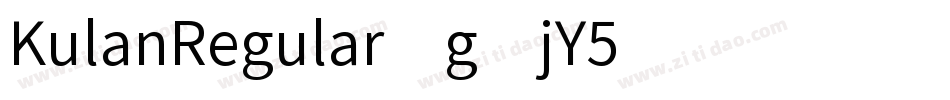 KulanRegular-gxjY5字体转换