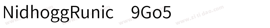 NidhoggRunic-9Go5字体转换