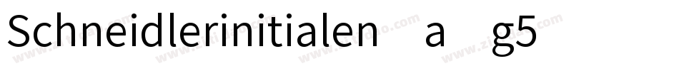 Schneidlerinitialen-axg5字体转换