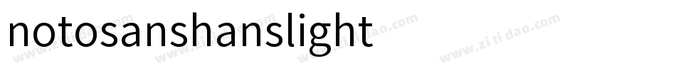 notosanshanslight字体转换