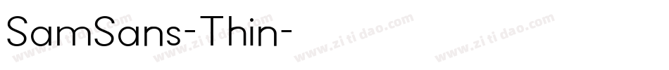 SamSans-Thin字体转换