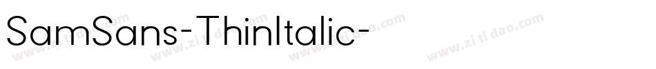 SamSans-ThinItalic字体转换