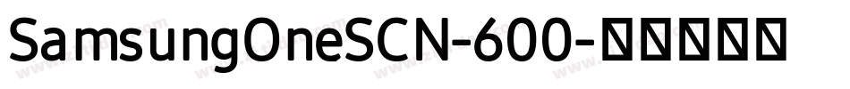 SamsungOneSCN-600字体转换