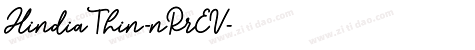 HindiaThin-nRrEV字体转换