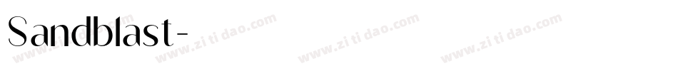 Sandblast字体转换