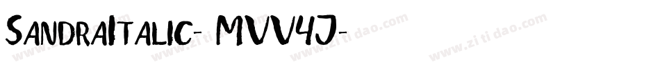 SandraItalic-MVV4J字体转换