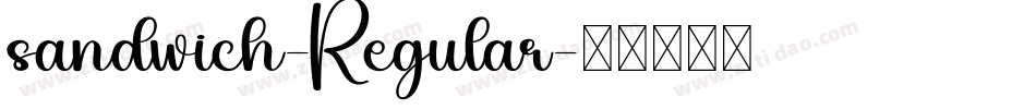 sandwich-Regular字体转换