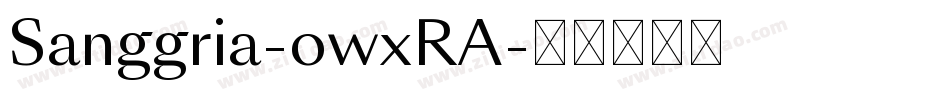 Sanggria-owxRA字体转换