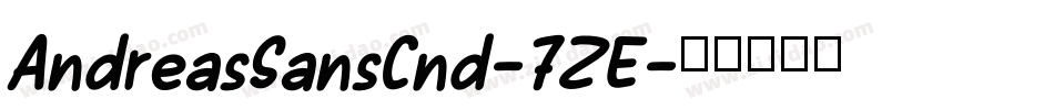 AndreasSansCnd-7ZE字体转换