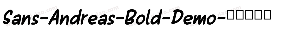 Sans-Andreas-Bold-Demo字体转换