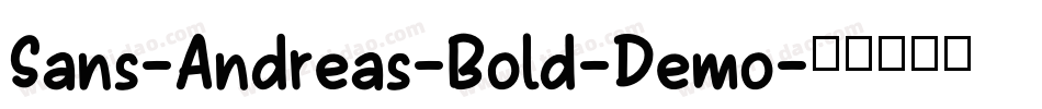 Sans-Andreas-Bold-Demo字体转换