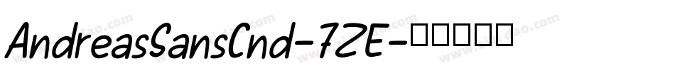 AndreasSansCnd-7ZE字体转换