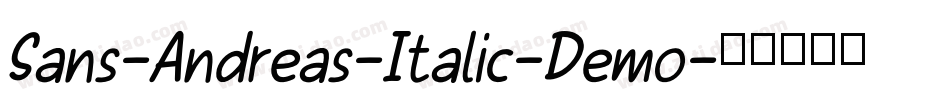 Sans-Andreas-Italic-Demo字体转换