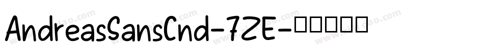 AndreasSansCnd-7ZE字体转换