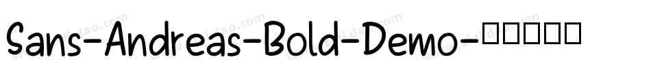 Sans-Andreas-Bold-Demo字体转换