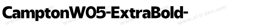 CamptonW05-ExtraBold字体转换
