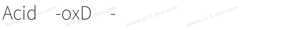Acid2-oxD4字体转换