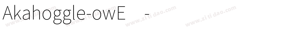 Akahoggle-owE4字体转换