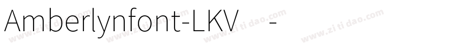Amberlynfont-LKV4字体转换