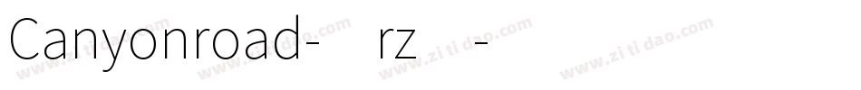 Canyonroad-7rz4字体转换