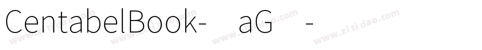 CentabelBook-1aG4字体转换