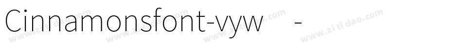 Cinnamonsfont-vyw4字体转换