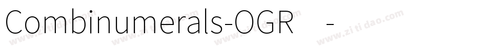 Combinumerals-OGR4字体转换