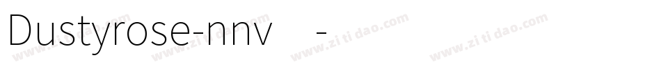 Dustyrose-nnv4字体转换