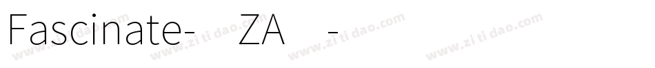 Fascinate-1ZA4字体转换
