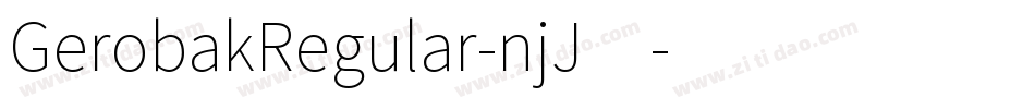 GerobakRegular-njJ4字体转换